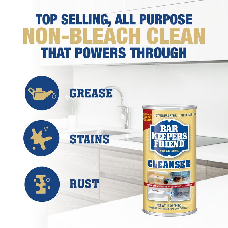 Bar Keepers Friend Powder Cleanser (2 x 12 oz) Multipurpose