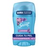Secret, Antitranspirante Mujer, Barra Invisible, Aroma a Lavanda, 45g