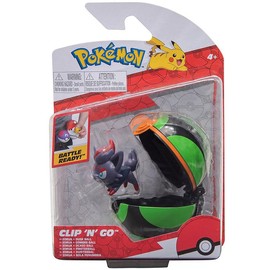 Pokémon PKW2658 Clip'n'Go Poké Ball Zorura & Finsterball, Poké Ball Oficial con figura Detallada de 5 cm