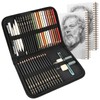 hhhouu Coloured Charcoal Pencil Set, Professional Sketch Pen Tools with