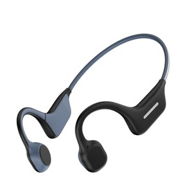 KOPIDOE Open Ear Wireless Bone Conduction Headphones with Reflective Strips for Night Sports, Built-in Mic, Sweatproof Bluetooth Earphones for Running, Cycling