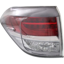 Tail Light Lens and Housing Compatible with 2013-2015 Lexus RX350 RX450H Outer Japan Built Driver Side