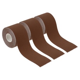 PATIKIL 16.4ft x 2 Inch Aerial Hoop Tape, 3 Roll Athletic Tape Adhesive Non-Slip Grip Tape Yoga Rig Sports Tape for Wrapping Exercises Gymnastics, Brown