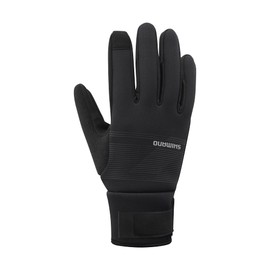 2021 Shimano Cycling Gloves Windbreak Thermal Gloves Black L: Hand Circumference Size Guide: 9.0 - 9.8 inches (22.9 - 24.8 cm)