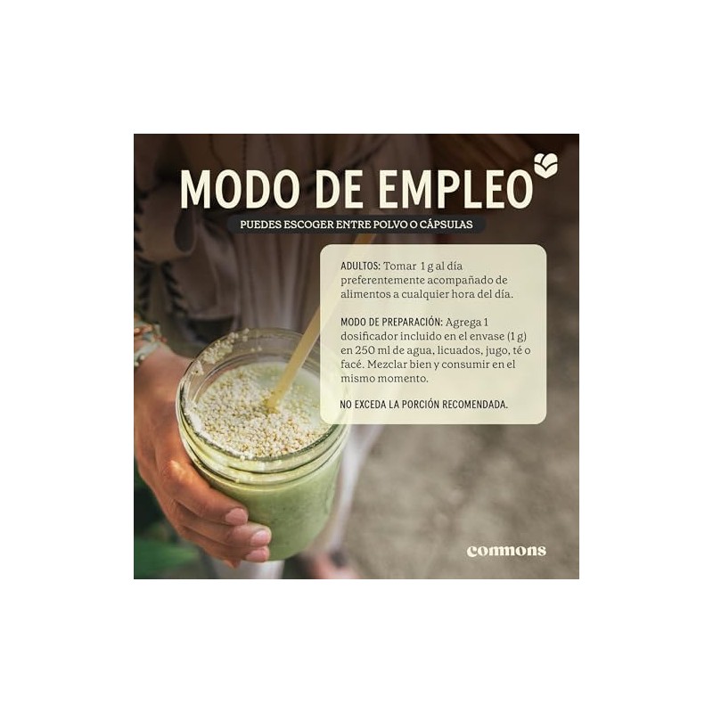 COMMONS Hongos Adaptógenos Hongo Maitake Suplemento Alimenticio En Polvo