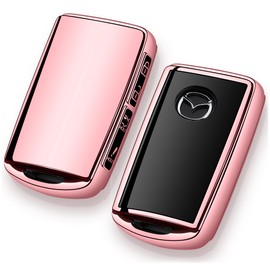 Tengare Mazda Key Fob Cover for Mazda 3 CX-30 CX30 CX-5 CX5 CX-50 CX50 CX-9 MX-30 MX-5 Accessories 2024 2023 2022 Car Key Protector Case Pink