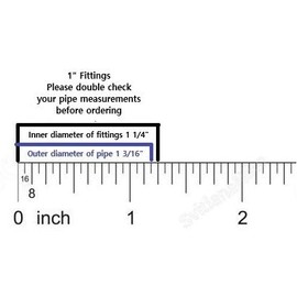 1" Short Foot Pad Canopy Fitting/Batting Cage Ground Plate Fitting (FPB) - Fits 1" EMT Pipe That has an Outer Diameter of 1 3/16"