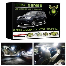 Fyre Flys White LED Interior Lights for 2003-2009 Toyota 4Runner 16 Piece Super Bright 6000K 3014 Series SMD Package Kit and Install Tool