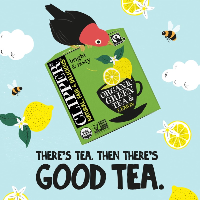 Clipper Tea Green Tea & Lemon Teabags – USDA Organic,