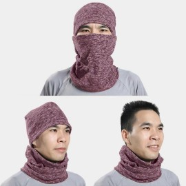 Unbranded Winter Fleece Balaclava Thermal Windproof Ski Mask Full Face Mask for Men Women - Coffee