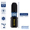 20 x Rennie Tools 25mm Long PH3 Impact Screwdriver Driver