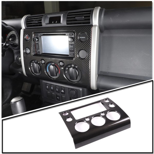 Unbranded ABS Carbon Fiber Navigation Panel Cover Trim for Toyota
