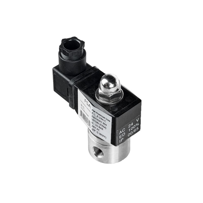 FSA Viton Solenoid Valve Stainless Steel 304 1/8 Inch 24