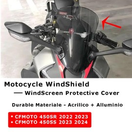 CFMOTO 450SR 450SS 2022-2024 Windshield Protection WindSreen for CF MOTO 450SR 2022 2023 450SS 2023 2024 -Black