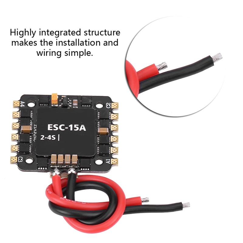 ZAWELIYO 15A 4 in 1 Mini Electronic Speed Controller ESC