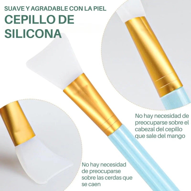 Brocha De Silicona Aplicador Mascarillas Cremas Facial Full