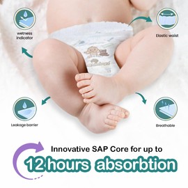 Bumbyy Premium Nappy Pants - Nappies Size 5 (12-16kg) - Ultra Absorbent SAP core for 12hr Leak Protection, Chemical Free, Dermatologically Tested, Soft & Thin Pull-Ups for Sensitive Skin - 25 Count