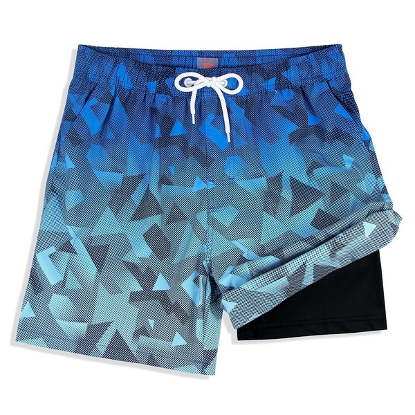 MILANKERR 5.5" Mens Swim Trunks with Liner Stretch Soft Compression