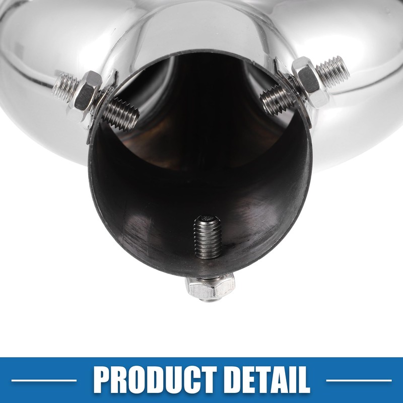 X AUTOHAUX Car Dual Exhaust Tip Pipe Heart Shaped 2.5"