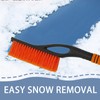 langyoujia Car Ice Scraper with Broom, 2-in-1 Car Ice Scraper