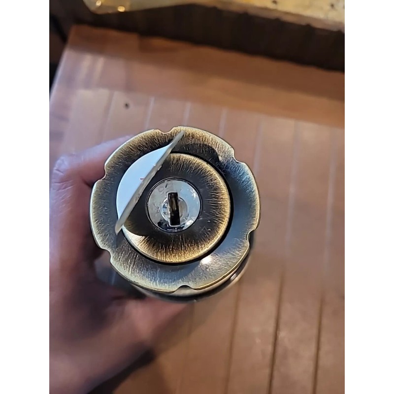 Weslock Eleganti Keylock entry door knob 840 Antique Brass Design---