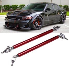 Rich Choices Difusor de labio de parachoques delantero ajustable de 10 a 13 pulgadas para la mayoría de vehículos, color rojo