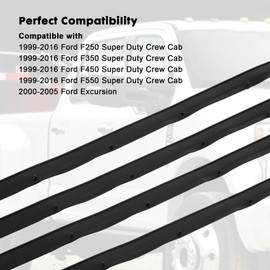 Lower Door Weatherstrip Seal Trim Rubber F81Z-2520758-AA Compatible with 1999-2016 Ford F250 F350 F450 F550 Super Duty, 2000-2005 Excursion Replace 1C3Z-26253A24-A (Front Rear Left Right-4PCS)