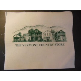 3 gift bag panels, "VERMONT COUNTRY STORE", cotton blend, 18.5"x11", NEW
