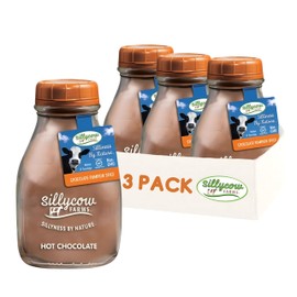 Silly Cow Farms Hot Chocolate Pumpkin Spice Mix | Rich Cocoa Powder | Gluten-Free, Non-GMO, Dairy-Free | Indulgence with Pumpkin Spice Flavor | 16.9 Oz Reusable Glass Bottle Pack of 3