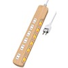 Elecom ECT-1310O Power Strip, Lightning Guard, Individual Switch, Dust Shutter,