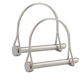 2 Pack Safety Coupler Pin 5/16" x 2-3/4"(8mm x 70mm), Full Marine Grade 316 Stainless Steel Heavy Duty Shaft Locking Pin