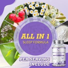 Magnesium Glycinate with Chamomile Capsules for calming Relaxing & Sleep