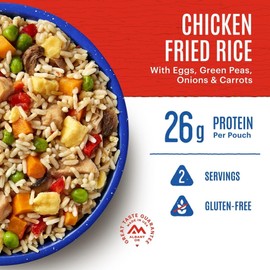 Mountain House Chicken Fried Rice | Freeze Dried Backpacking & Camping Food | Gluten-Free | 2 Servings