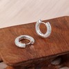 ALEXCRAFT Cubic Zirconia Earrings 925 Silver Hoop Earrings Women's Small