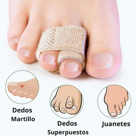 10PCS Corrector Dedo Martillo y 2 Pares Separadors Juanetes, Envolturas para los Dedos, Protectores Dedos Pie, para Corregir Dedos de los Pies con Torcidos y Superpuestos