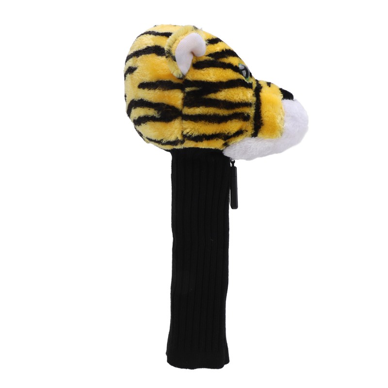 Golf Club Head Cover Plush Nylon Cute Tiger Head Protective