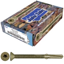 Jake Sales #12x2-1/2 Reamer Tek Torx/Star Head Self-Drilling Wood to Metal Screws - for Flatbeds, Trailers or Fastening Wood to Steel - T30 Torx Screw Head (5 POUNDS 275 Approx. Screw Count)