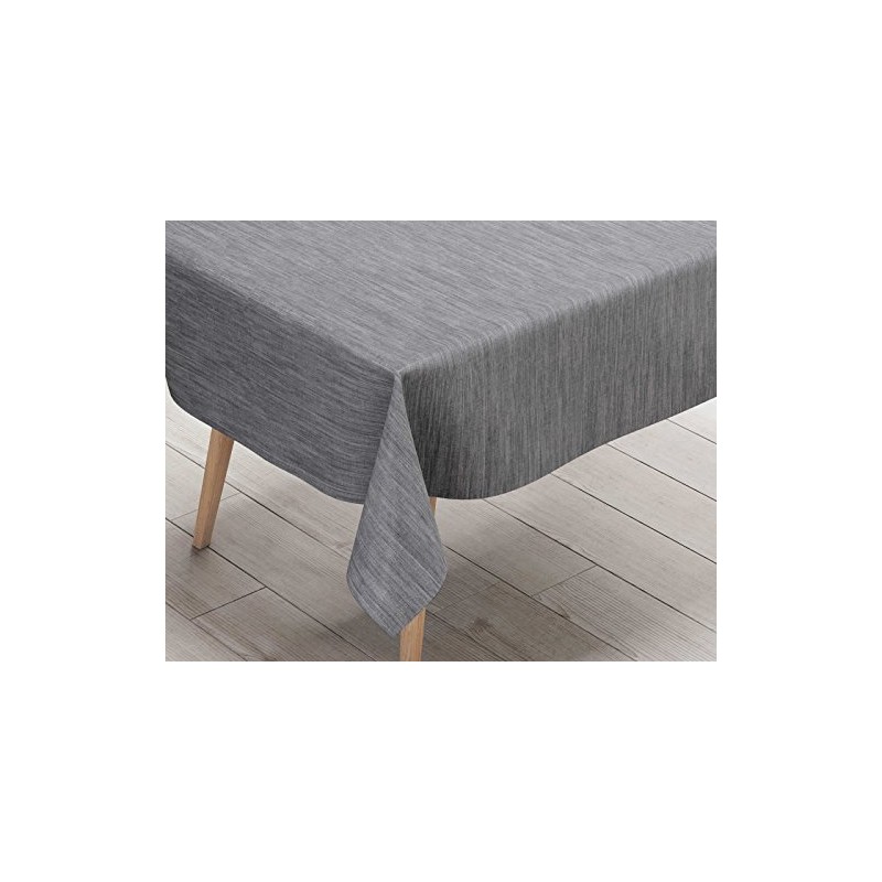 Ideal Textiles Texture Fabric Look PVC Tablecloth, Easy Clean Table