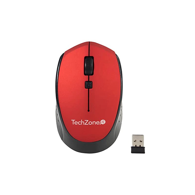 TECHZONE Mouse Óptico Inalámbrico Tecnología USB Plug and Play Ambidiestro