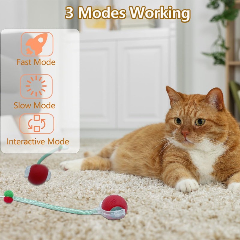 waabose Interactive Cat Toy (Red)