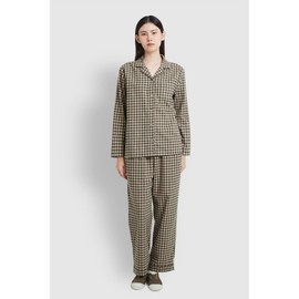 JAJU [JAJU/자주] 여 플란넬 파자마 세트_다크 그린 [JAJU] Women's Flannel Pajama Set_Dark Green