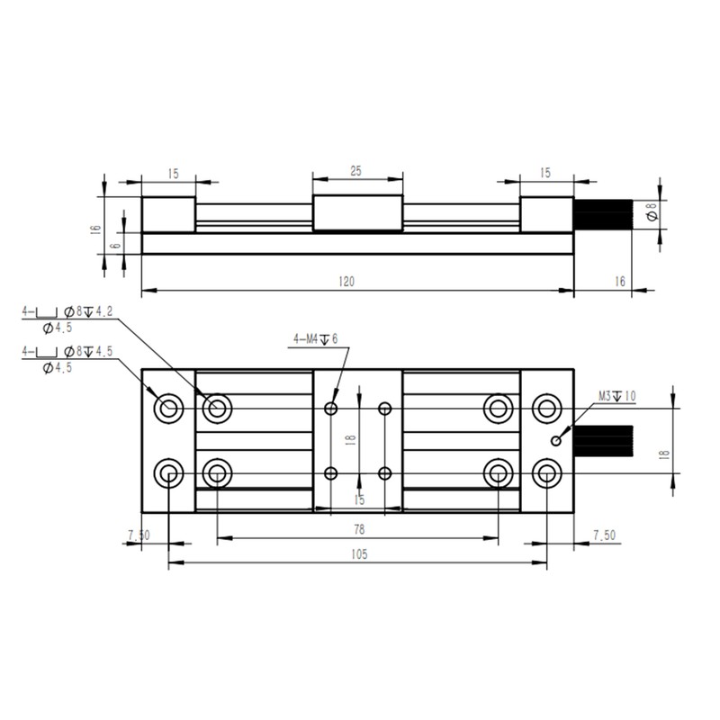 Sliding Table XAxes Manual Knob FineTune Aluminum Alloy Trimming Platform