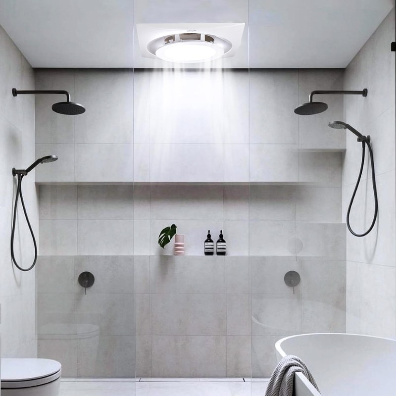 yanliangvich Bathroom Exhaust Fan with Light, 8 Inch Bathroom Ventilation