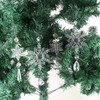 Zsail Christmas Snowflake Pendants 4 pcs Snowflake Set for Christmas