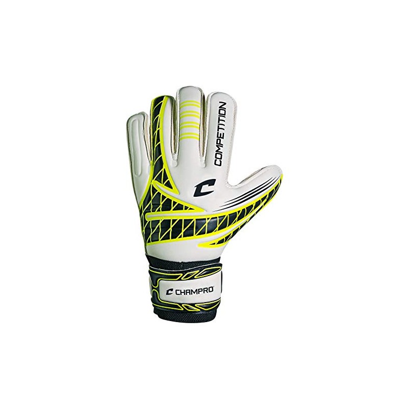 Champro Competition Goalie Glove, Optic Yellow, 6