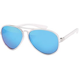 Designer 30420 Women's Men's Sun Glasses Round Glass, blue white