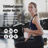 Binudum Drinking Bottle, Leak-Proof Sports Water Bottle with Time Marking,