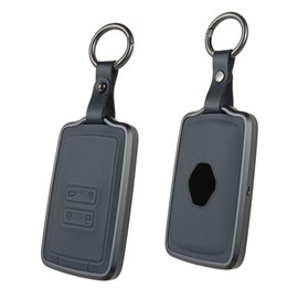 Baisirui Car Key Case Compatible with Renault 4-Button Smartkey Car Key Dacia Jogger Key Cover for Kadjar Megane Arkana Duster Key Case Accessories (Black)