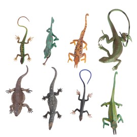 KOMBIUDA 8pcs Fake Lizard Toy Boys and Girls Lizard Model Toy Educational Playthings Safe Material Random Style