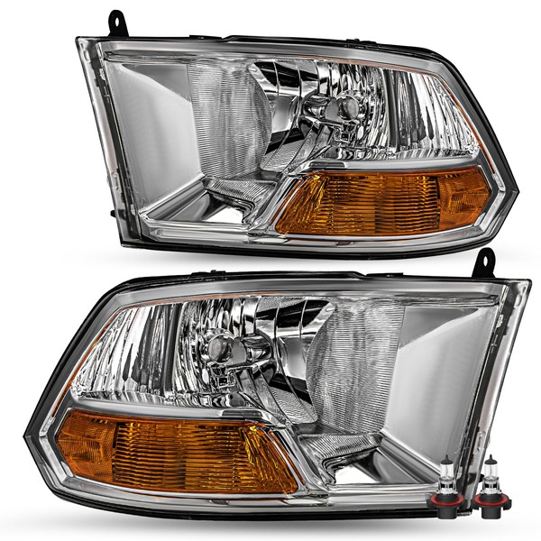 JSBOYAT Headlight Assembly Replacement for 2009-2012 Dodge Ram 1500 2500